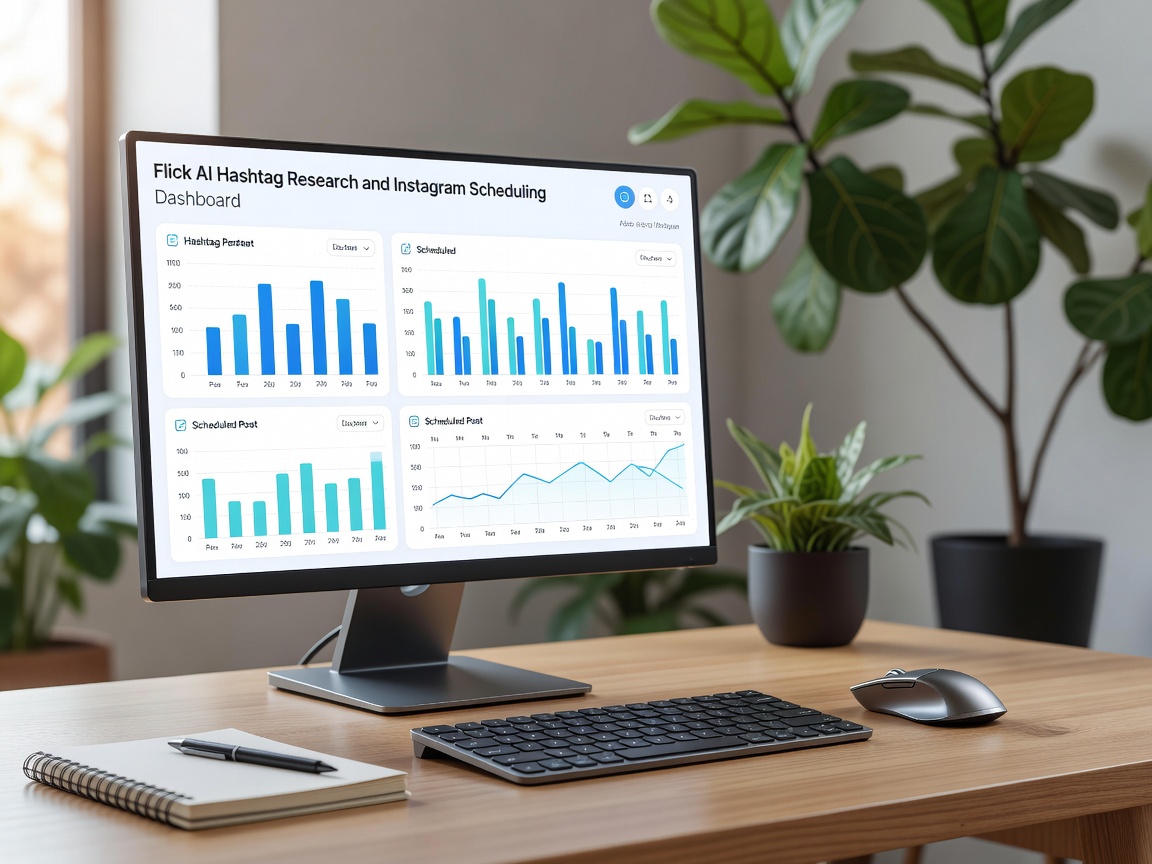 Flick AI Hashtag Research and Instagram Scheduling Dashboard