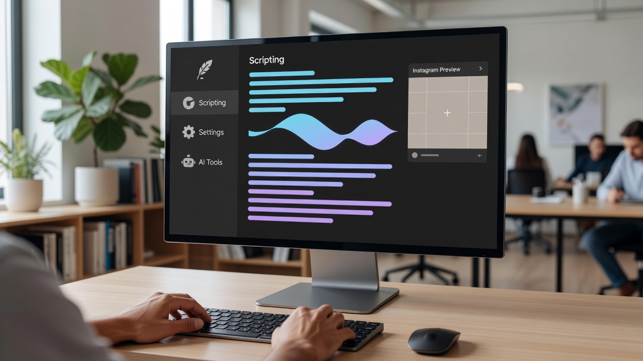 Jasper AI Instagram Scripting Workspace Interface